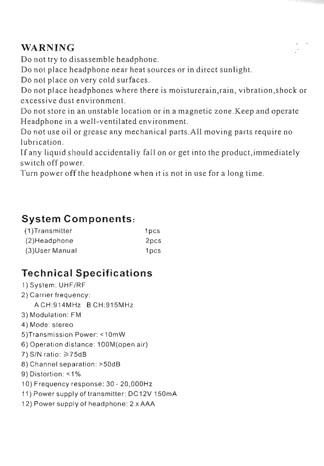Soundstream Technologies VHP-9002 manual 