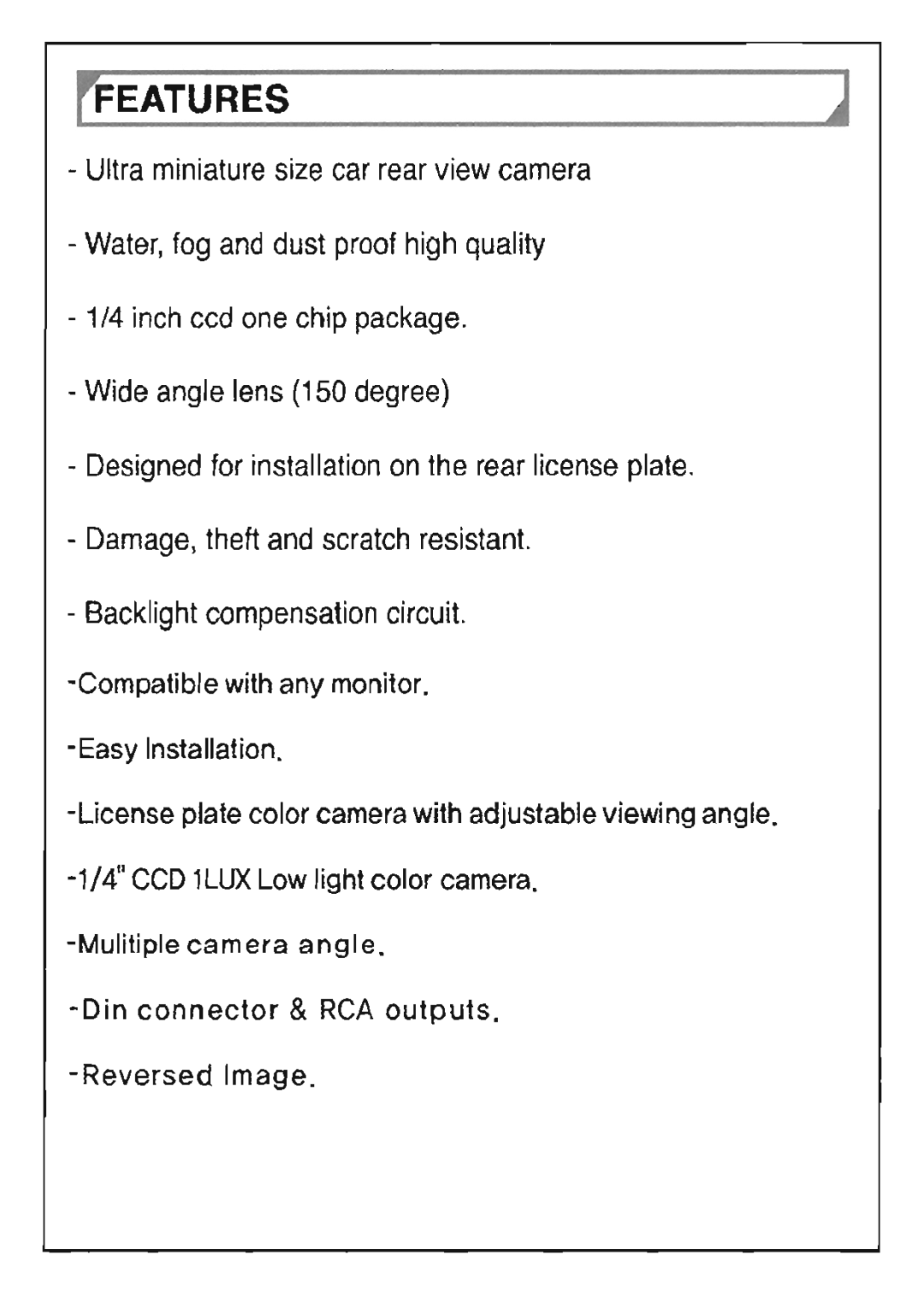 Soundstream Technologies VLP-1CA manual 