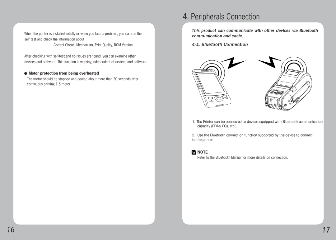 Source Technologies STM.57B specifications Peripherals Connection, Bluetooth Connection 