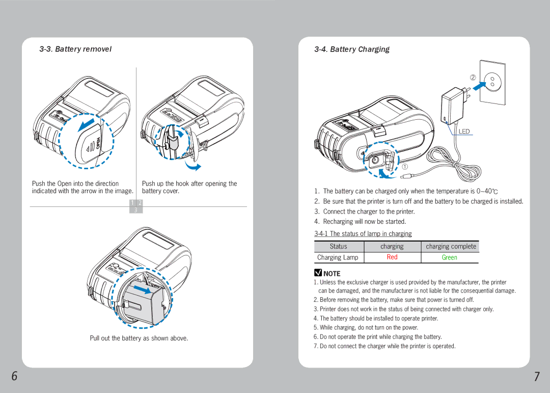 Source Technologies STM.57B specifications Battery removel, Battery Charging 