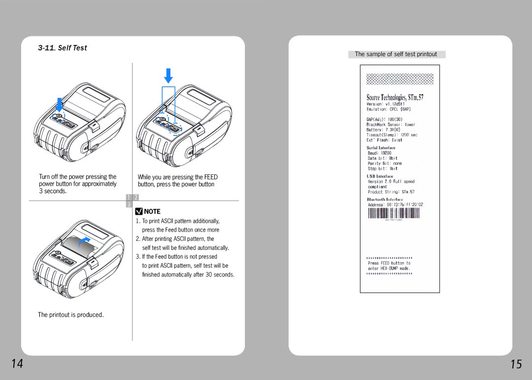 Source Technologies STM.57B specifications Self Test 