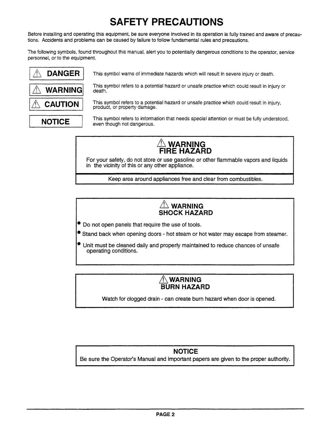 Southbend R2 manual IA Caution, Fire Hazard 