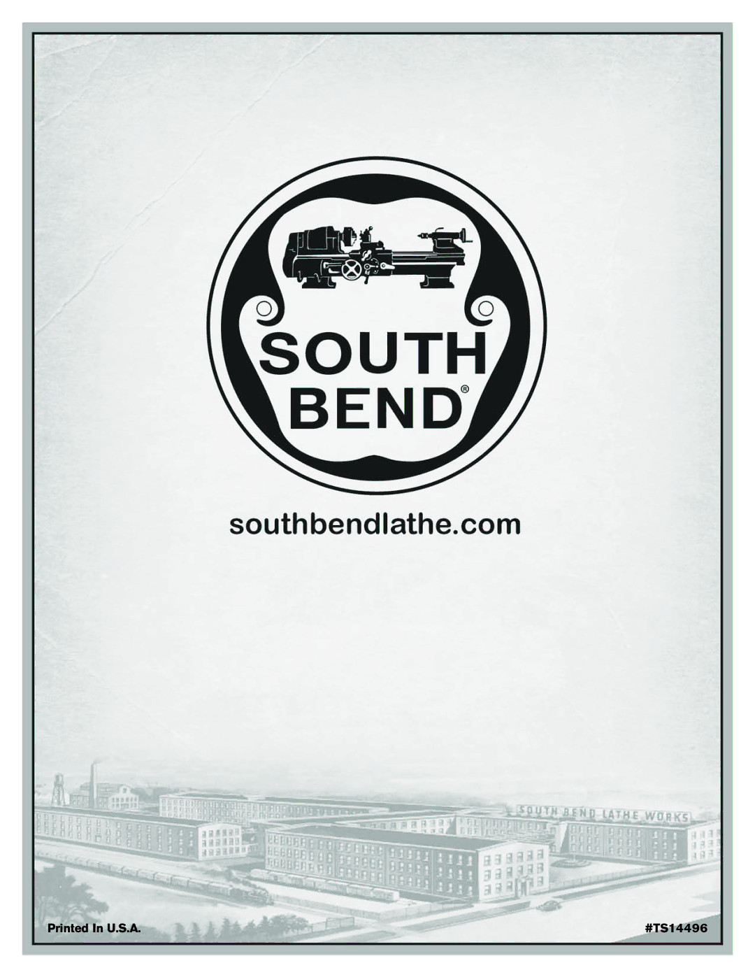 Southbend SB owner manual #TS14496 