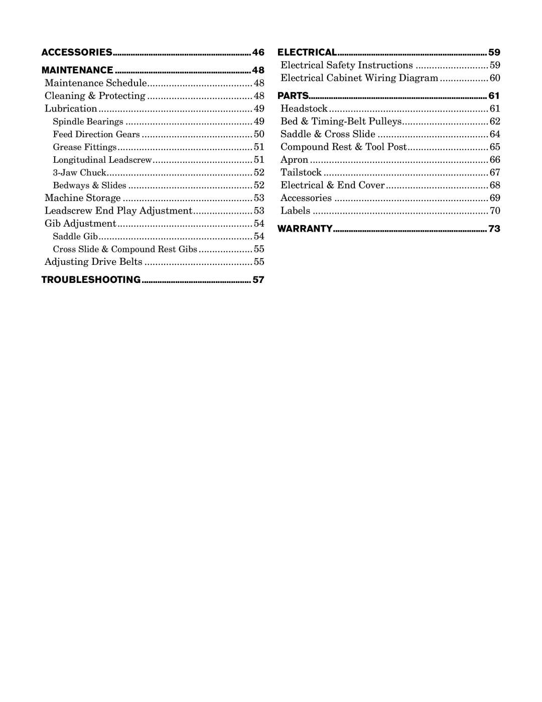 Southbend SB1001 owner manual Adjusting Drive Belts 