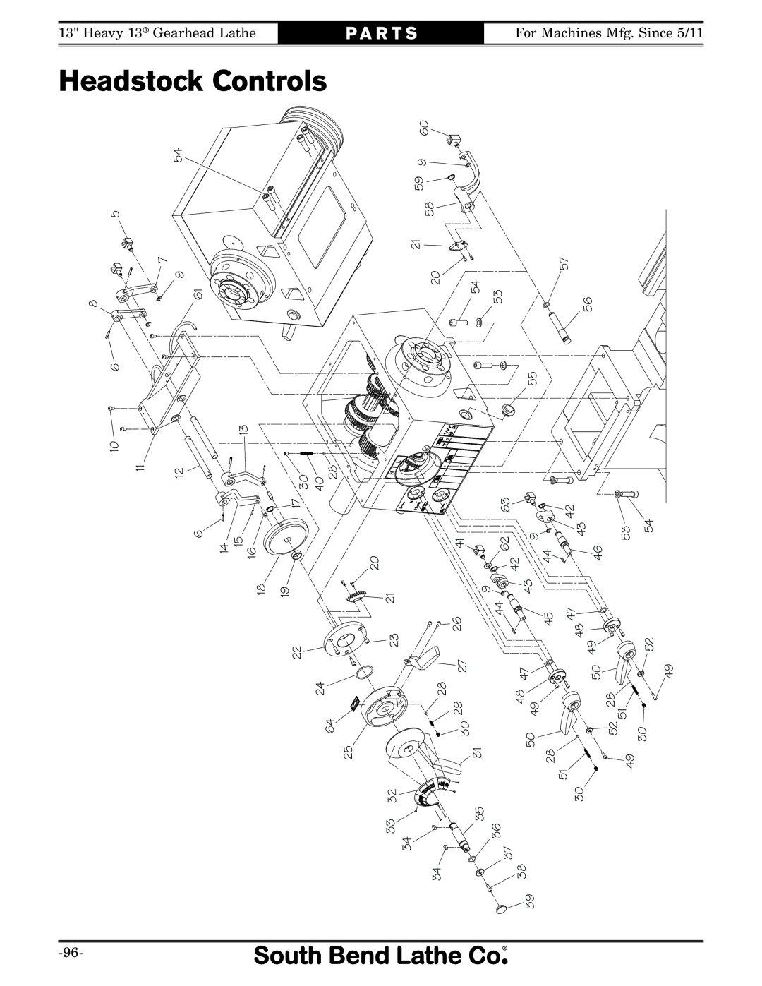 Southbend SB1049 owner manual Headstock, Controls 