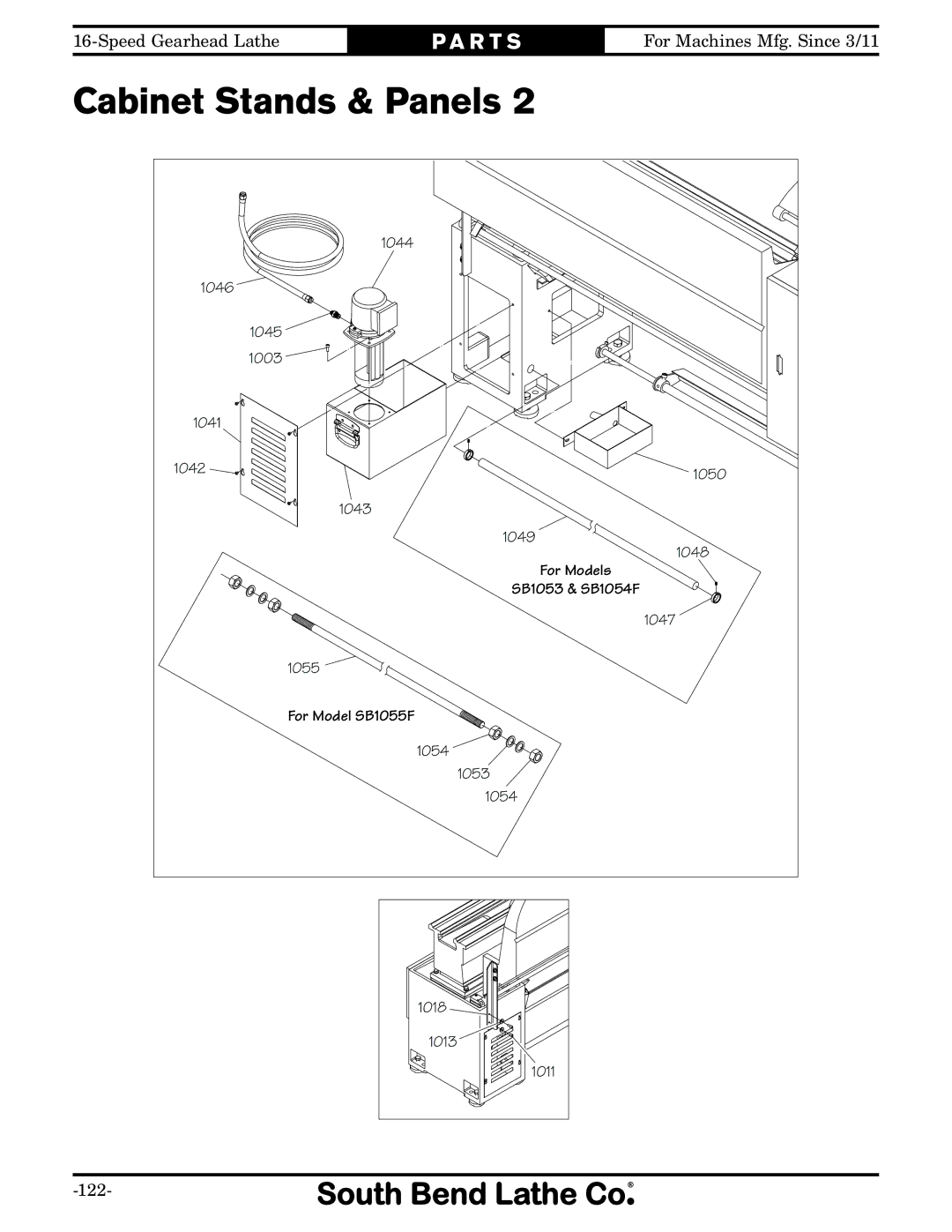 Southbend SB1053 owner manual 122 