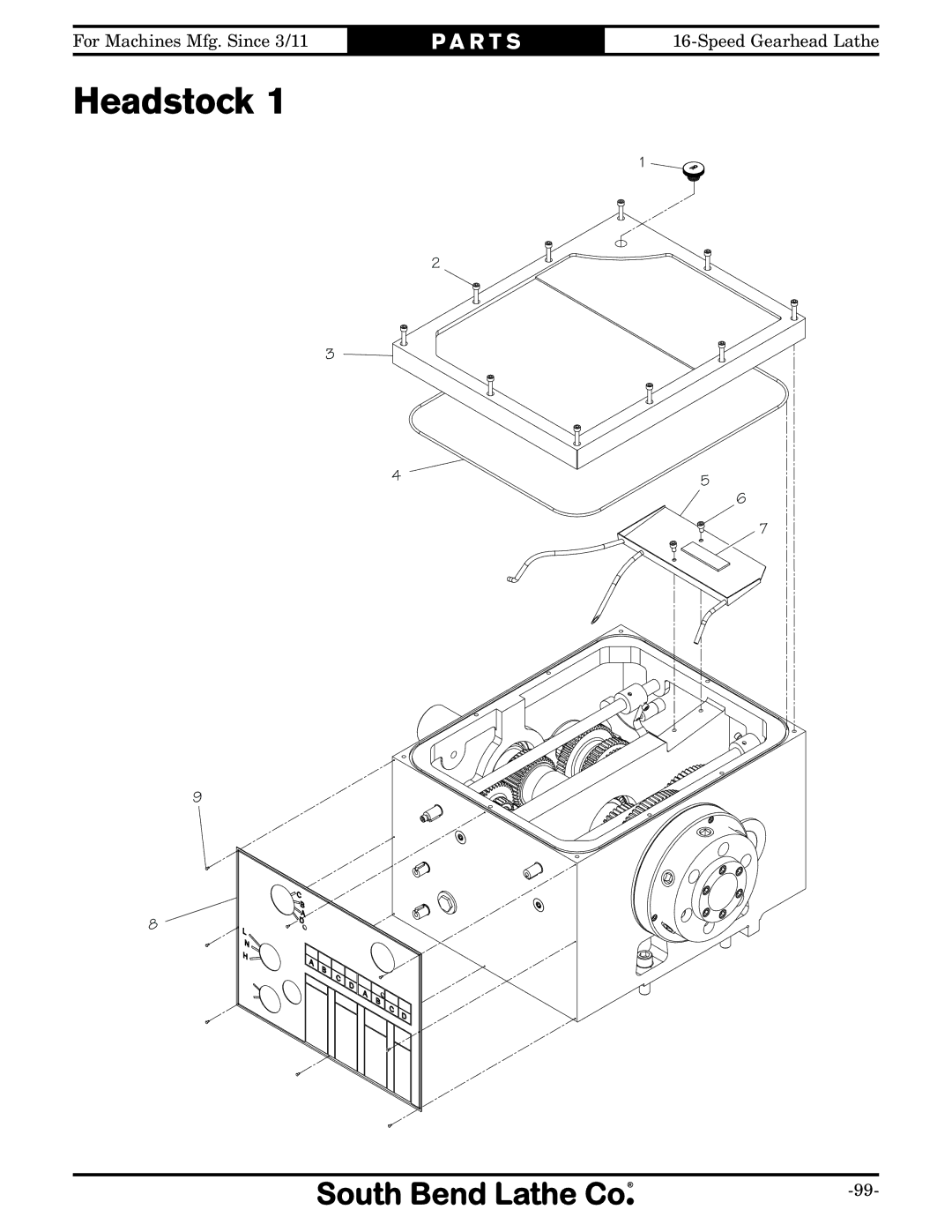 Southbend SB1053F Turn-X owner manual Headstock 