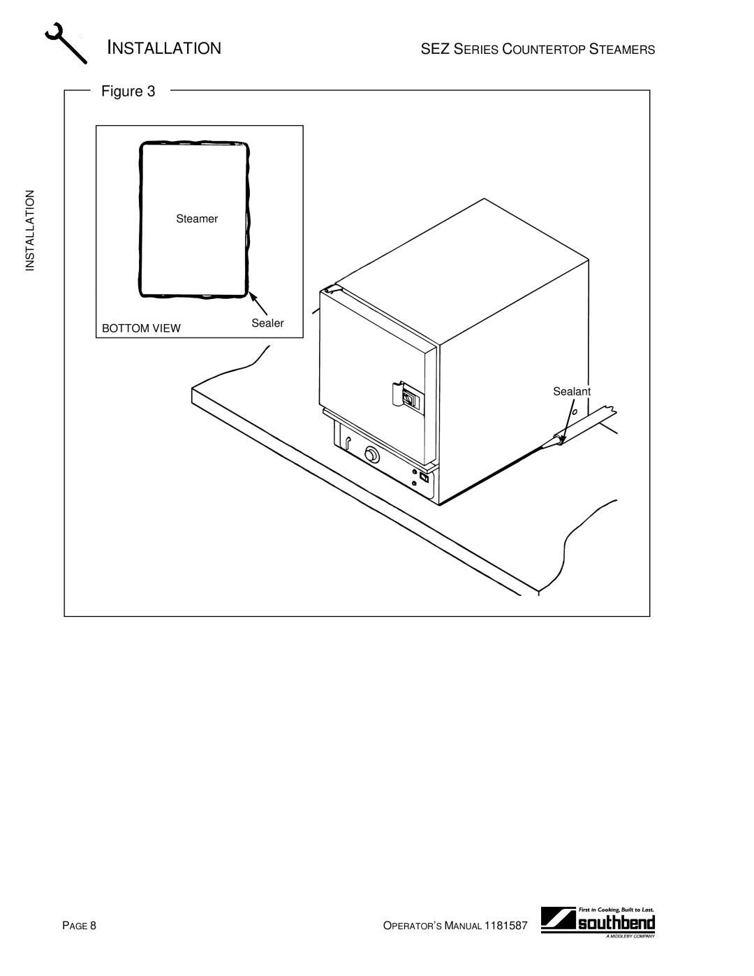 Southbend SEZ-5, SEZ-3 manual Bottom View 
