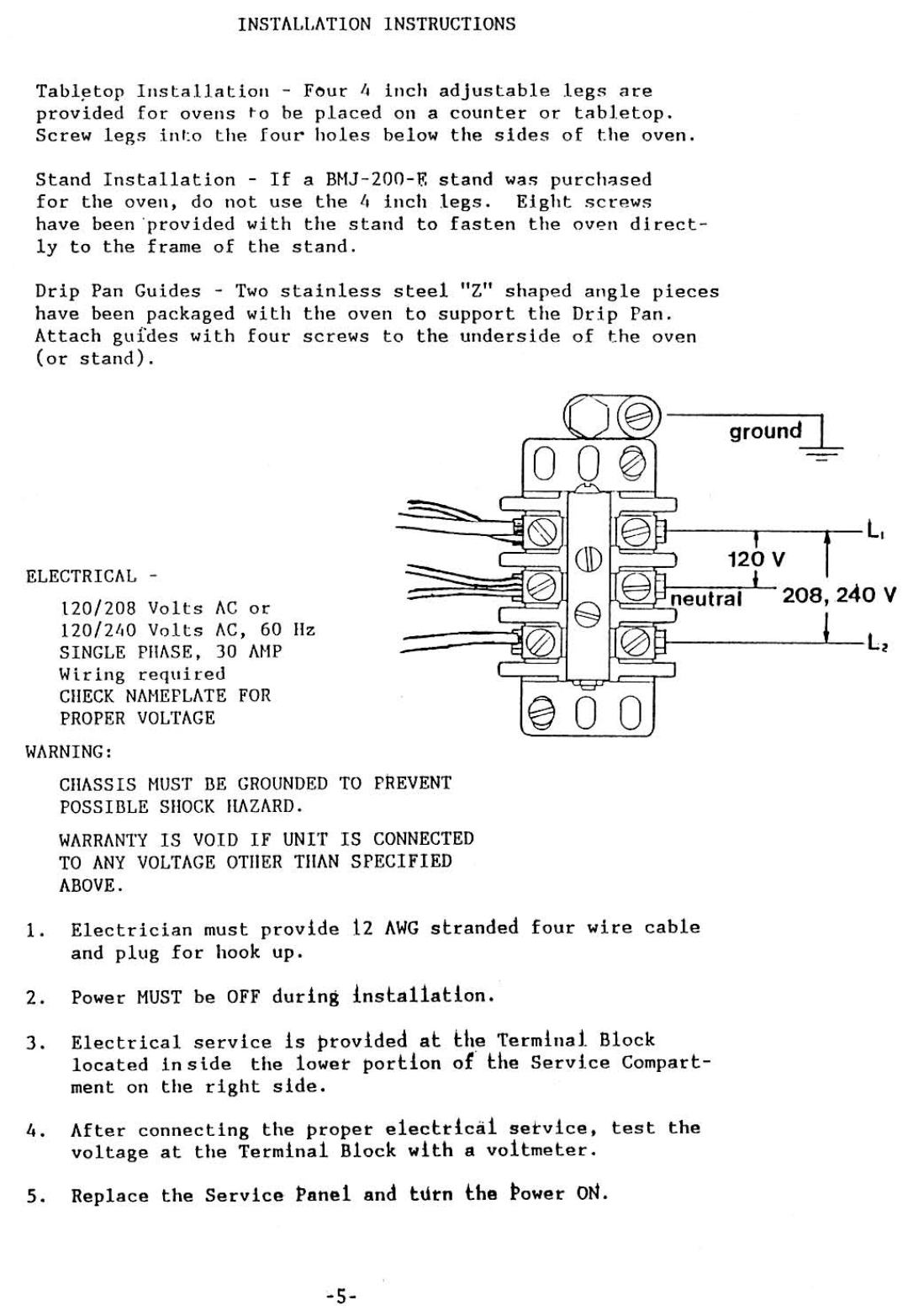 Southern Pride BMJ-200-E manual 