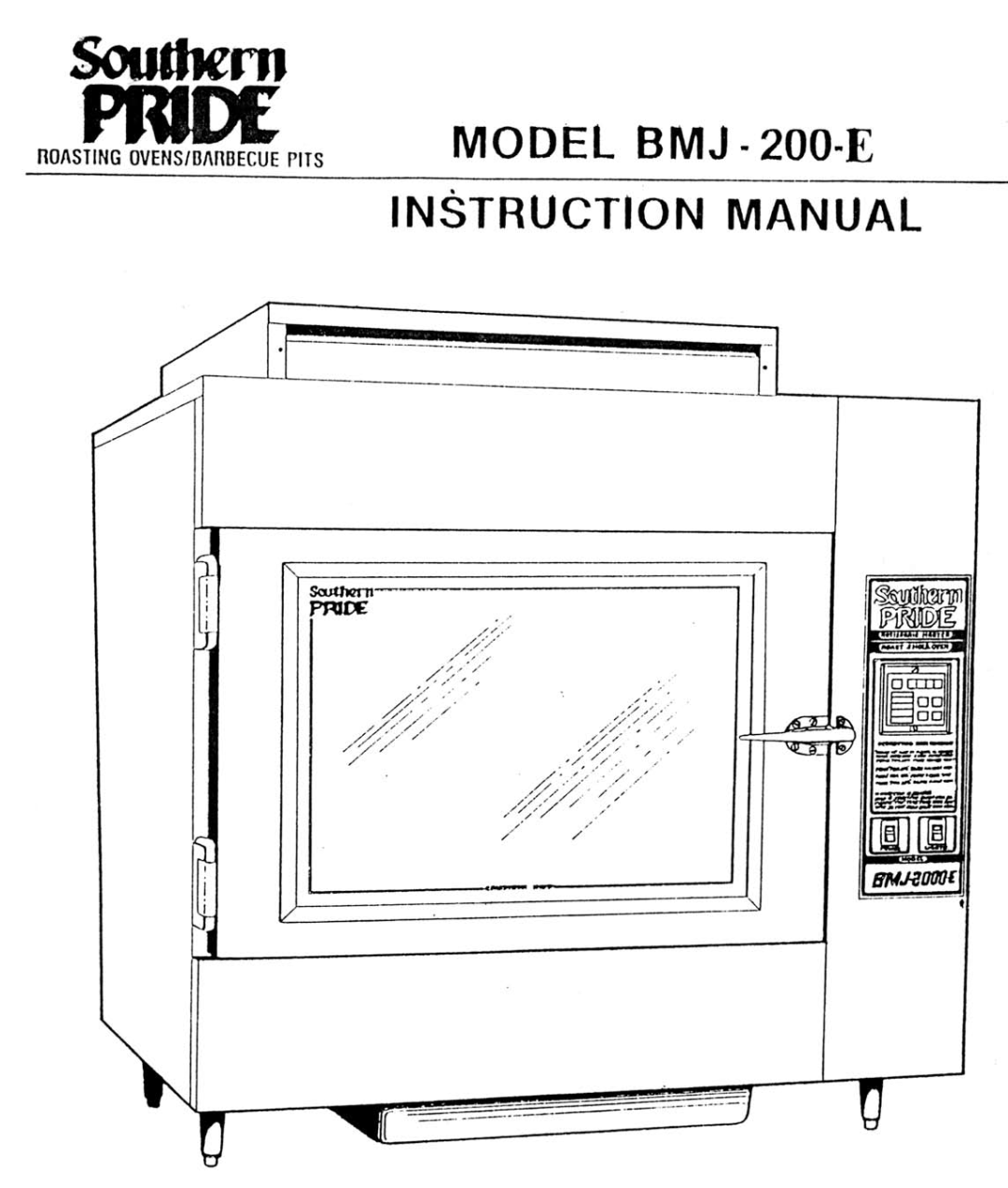 Southern Pride BMJ-200-E manual 