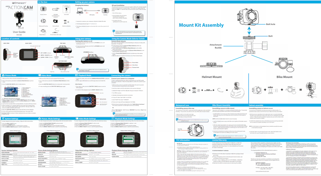 Southern Telecom EVC355RD, EV-NX1000BHWUS, EVC355YL, EVC355BL, EVC355WH manual 