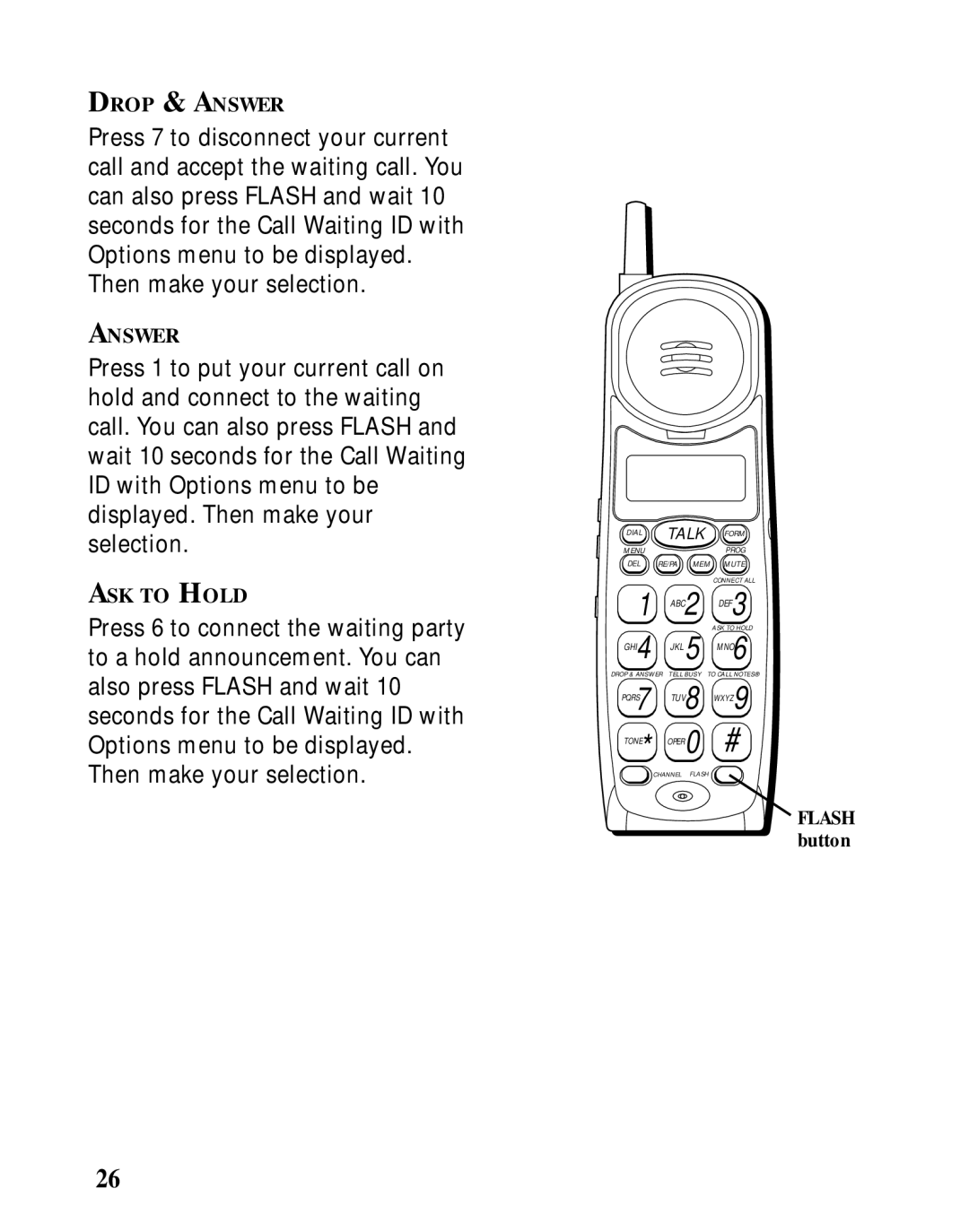 Southwestern Bell 26963 manual Drop & Answer 