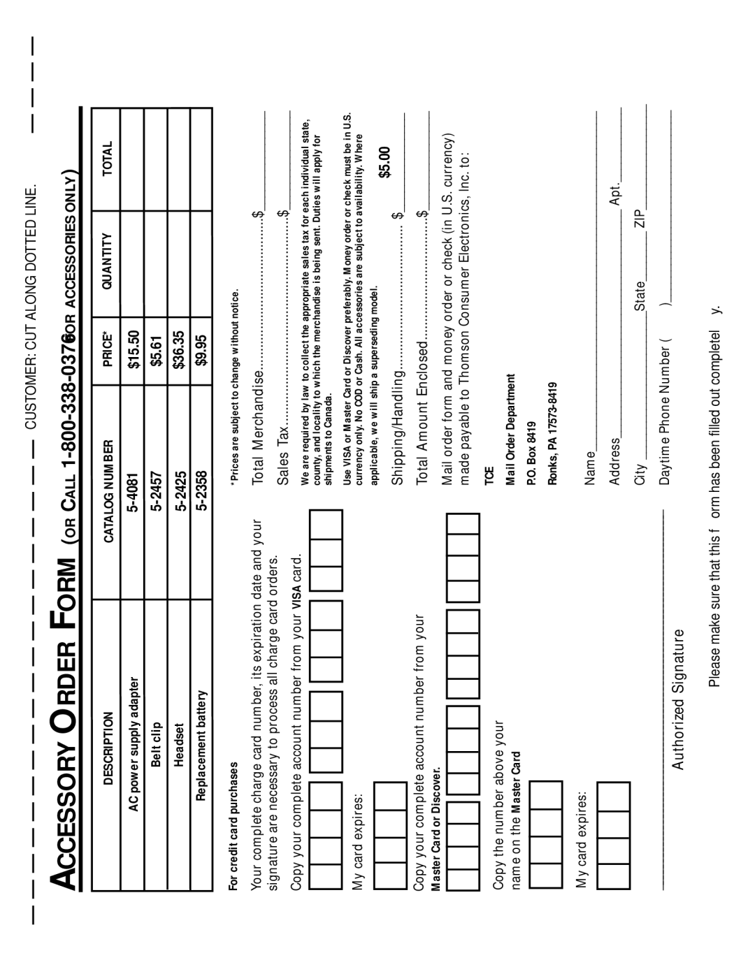 Southwestern Bell 26963 manual $5.00 