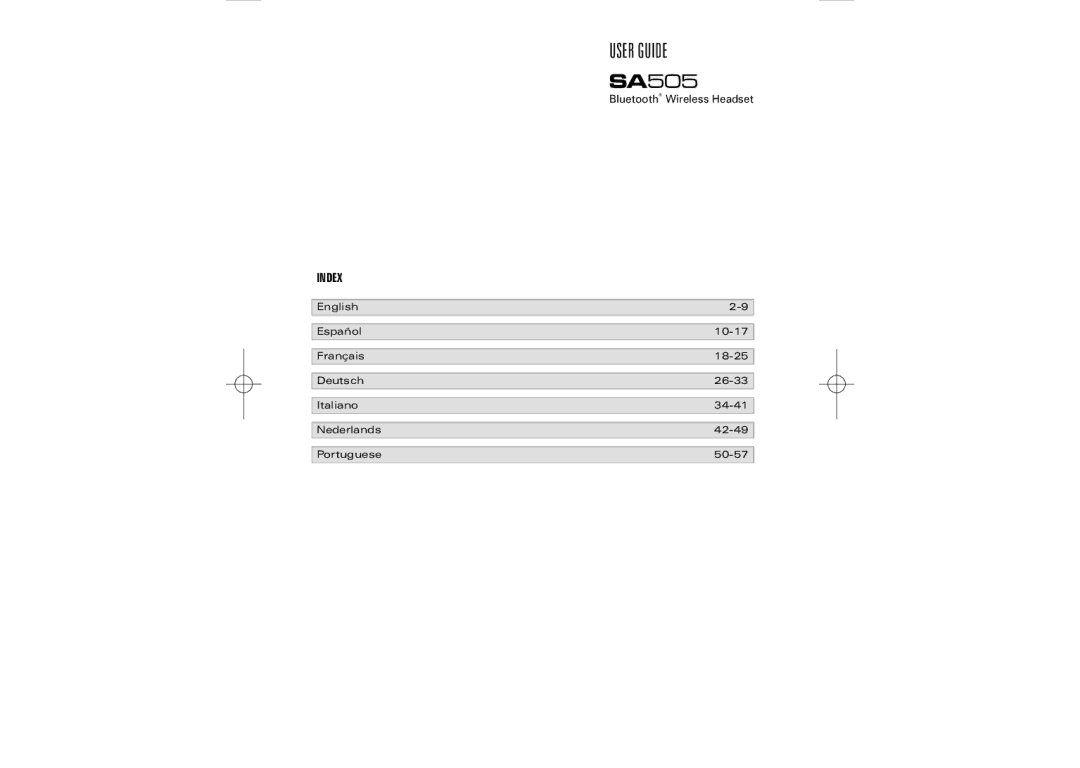 Southwing SA505 manual User Guide, Index 