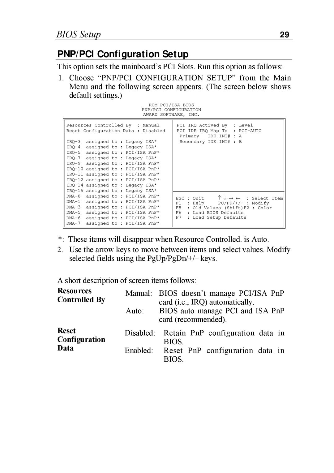 SOYO 6KB82440 manual PNP/PCI Configuration Setup 