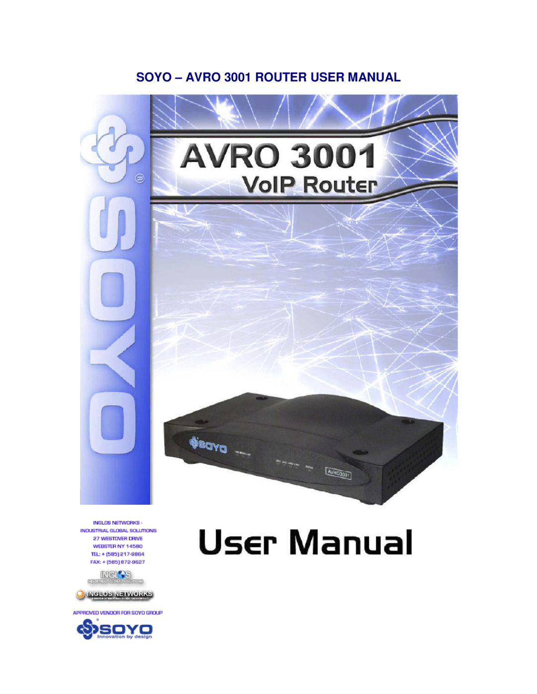 SOYO AVRO3001 user manual 