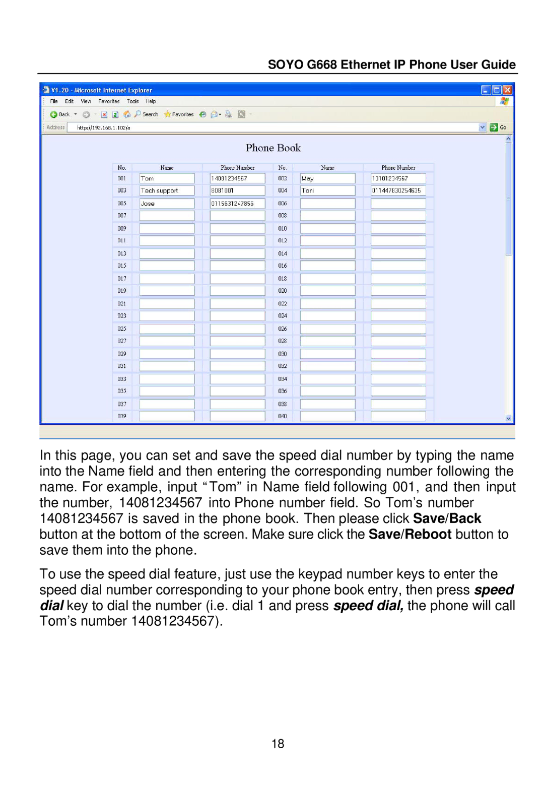 SOYO manual Soyo G668 Ethernet IP Phone User Guide 