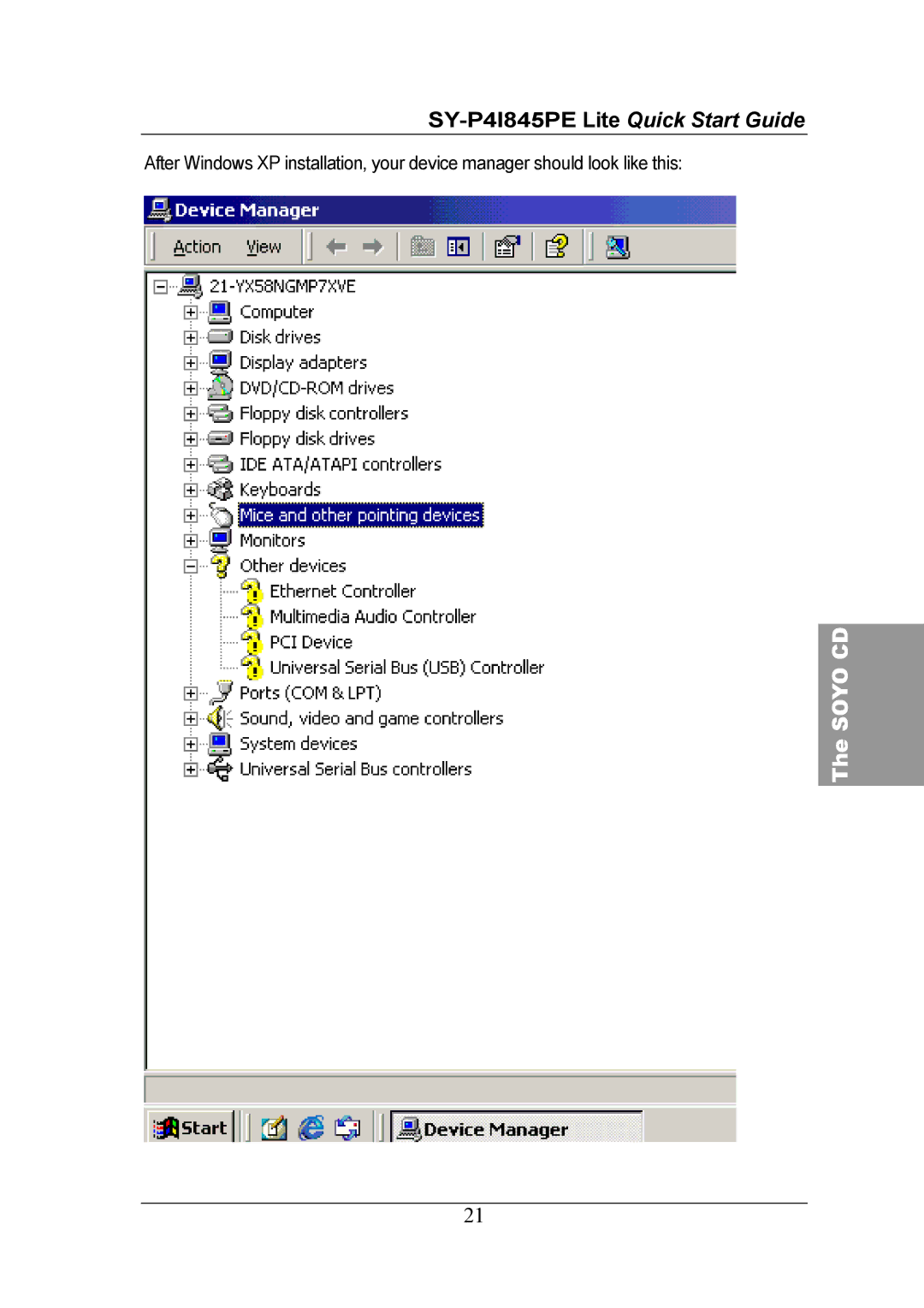 SOYO SY-P41845PE, Lite Motherboard quick start Soyo CD 