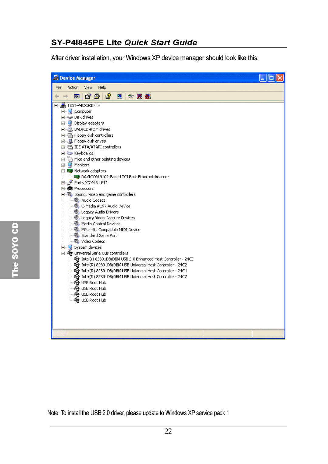 SOYO Lite Motherboard, SY-P41845PE quick start Soyo CD 