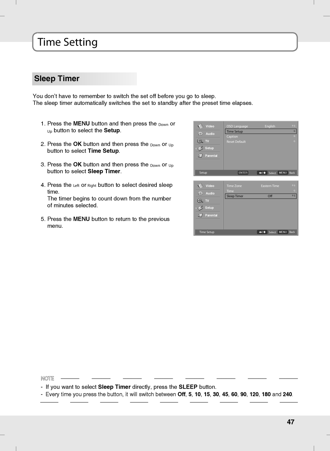 SOYO MT-SYJCP32B1AB owner manual Sleep Timer 