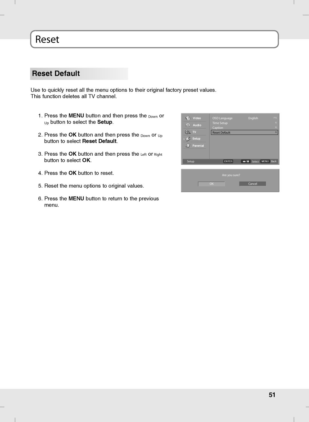 SOYO MT-SYJCP32B1AB owner manual Reset Default 