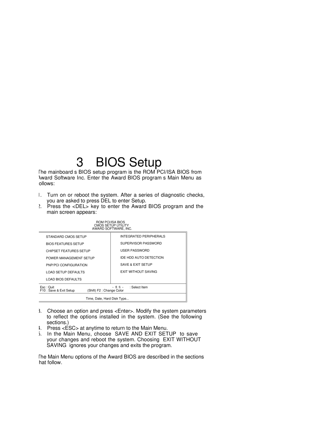 SOYO P54C, P55C manual Bios Setup 