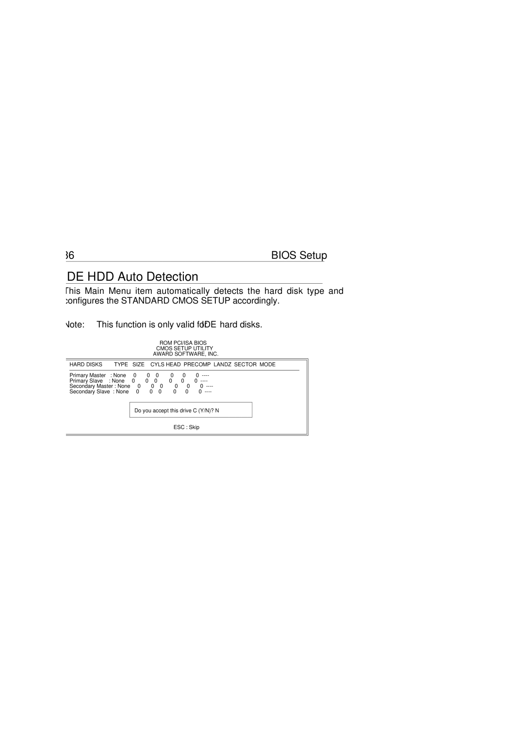 SOYO P54C, P55C manual IDE HDD Auto Detection 