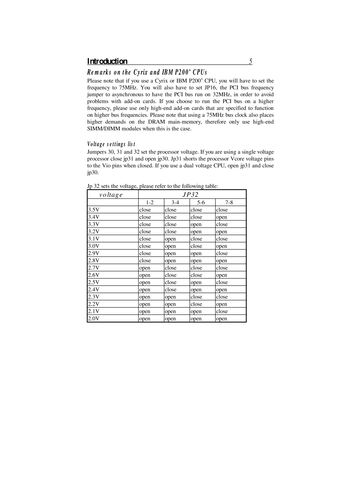 SOYO P55C, P54C manual Remarks on the Cyrix and IBM P200+ CPUs 