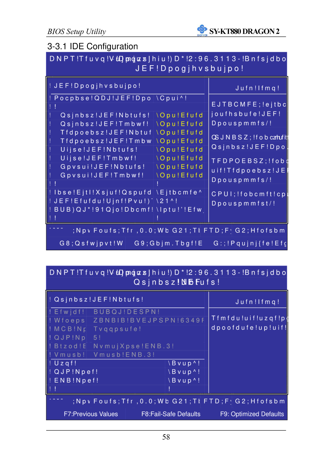 SOYO SOYOTM SY-KT880DRAGON2 manual IDE Configuration, Primary IDE Master 