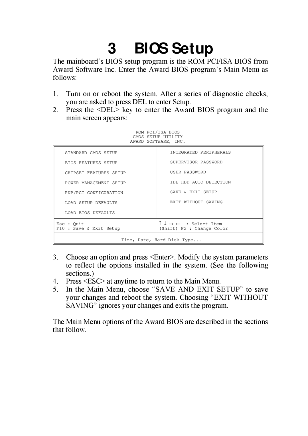 SOYO SOYOTM manual Bios Setup 