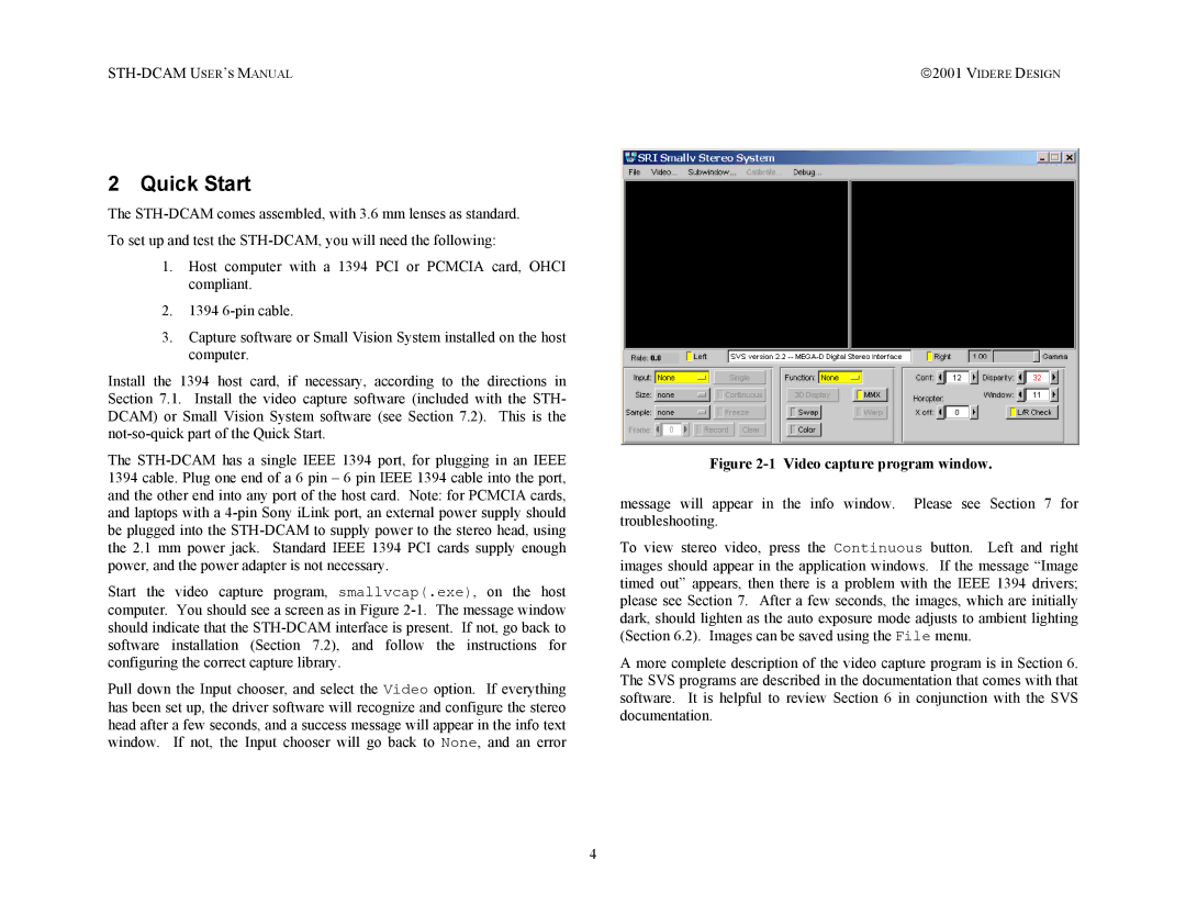 SOYO STH-DCAM user manual Quick Start, Video capture program window 