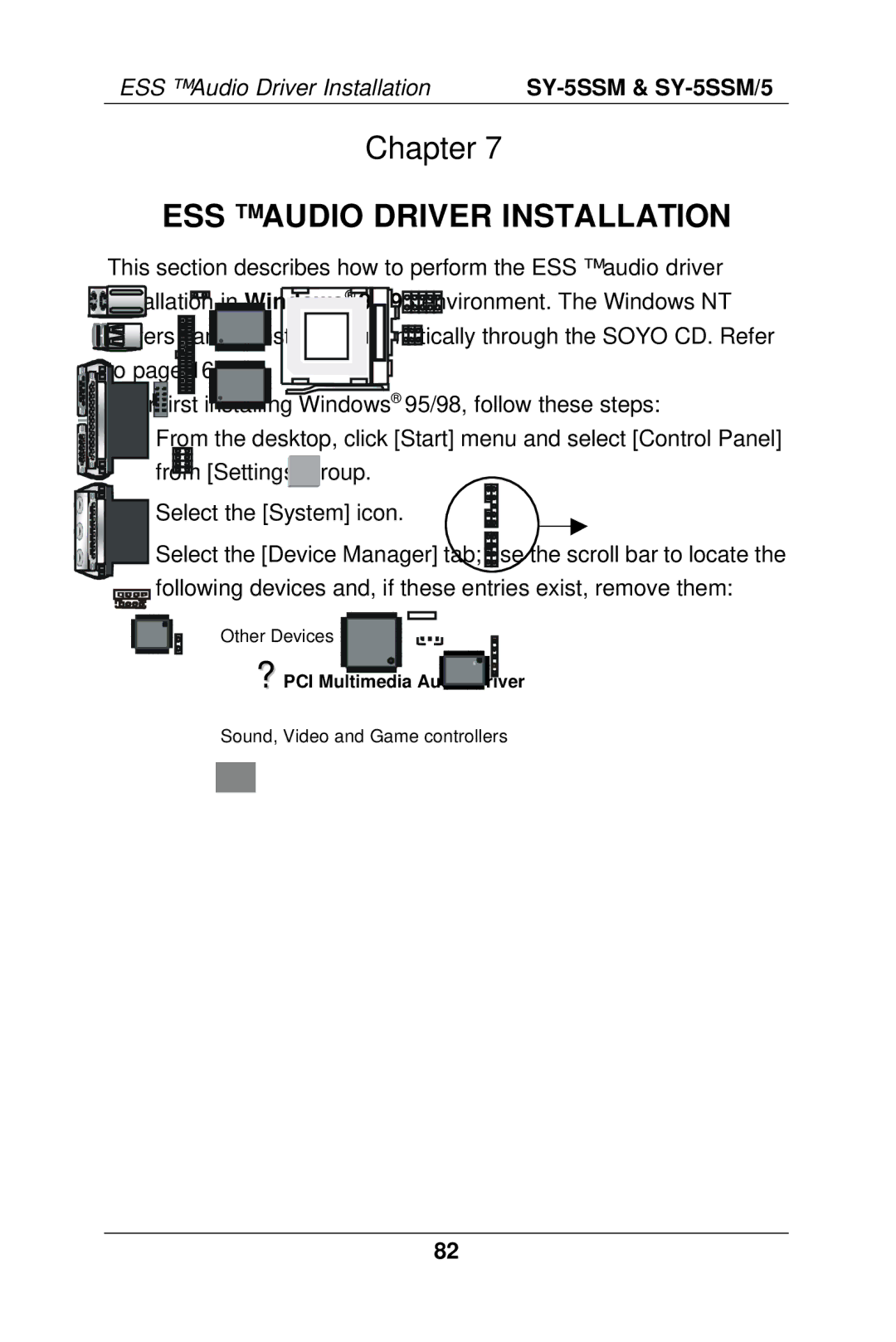 SOYO SY-5SSM/5 manual ESS Audio Driver Installation 