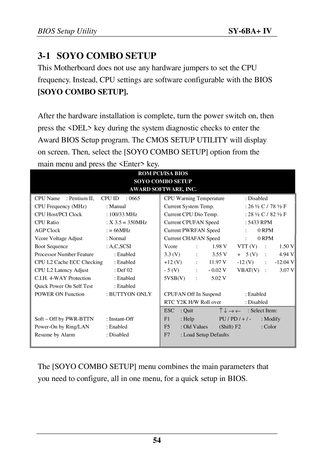 SOYO SY-6BA+ IV user manual Soyo Combo Setup 