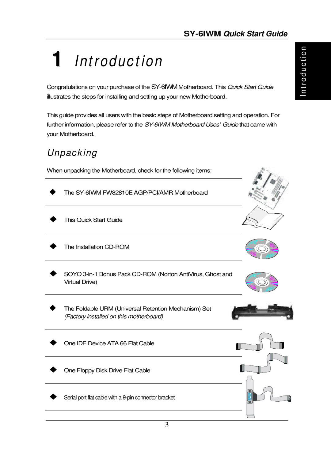 SOYO SY-6IWM quick start Introduction 