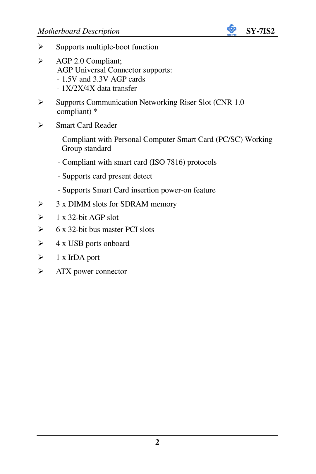 SOYO SY-7IS2 user manual 