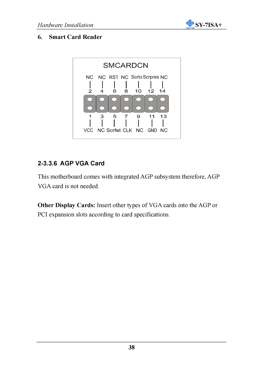 SOYO sy-7isa+, mother board fc-pga socket 370 pocessor supported manual Smart Card Reader, AGP VGA Card 