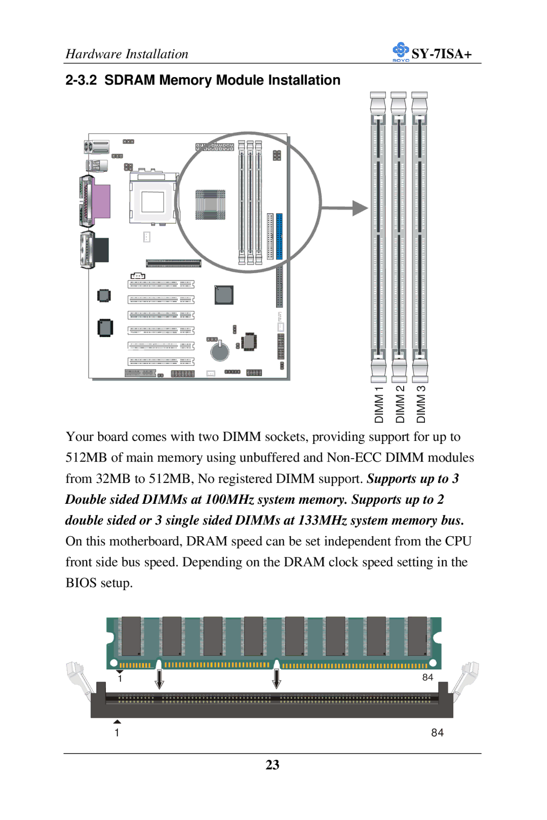 SOYO FC-PGA Socket 370 Processor supported 815E AGP/PCI/CNR 66/100/133 MHz Front Side Bus supported ATX Form Factor manual 