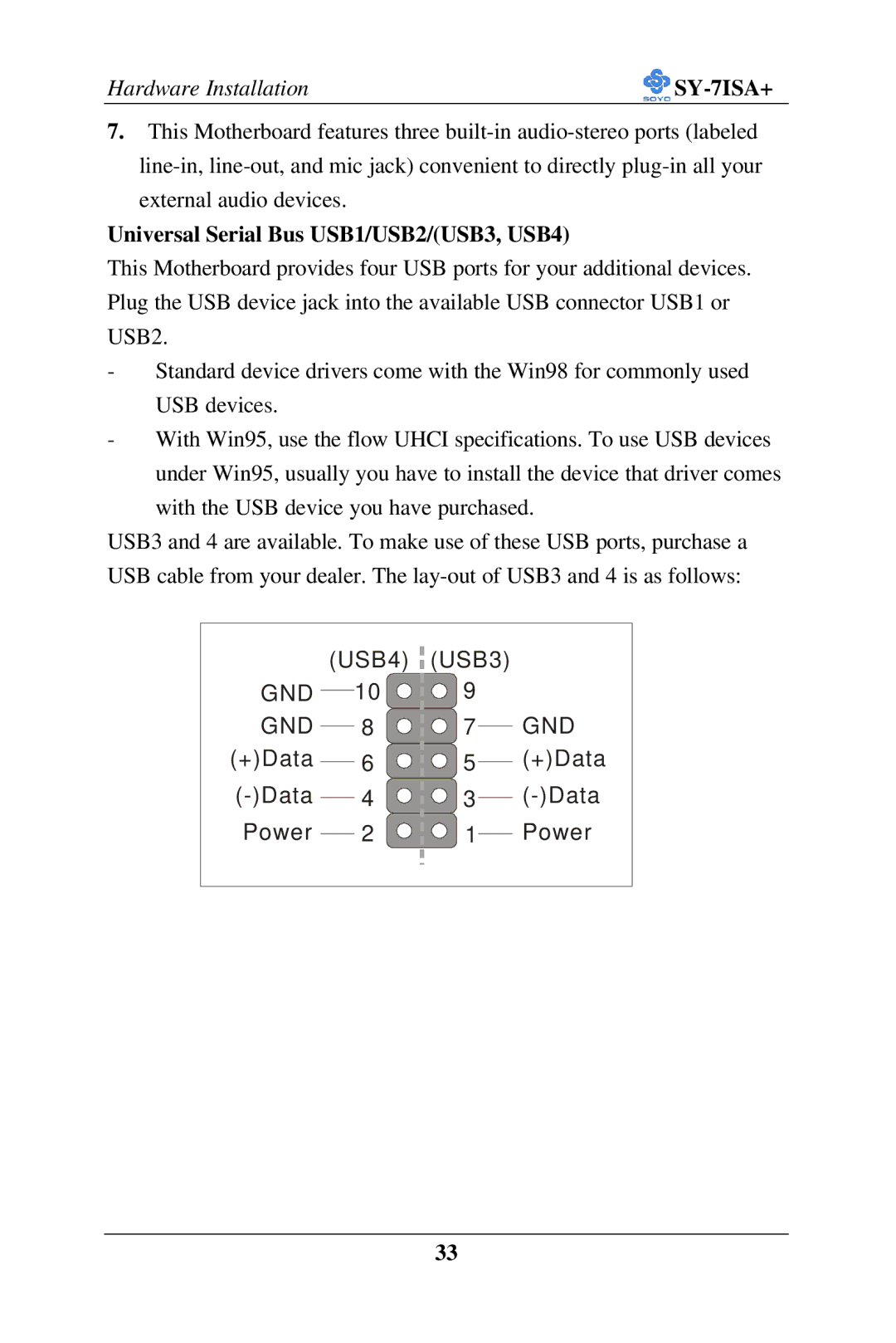 SOYO FC-PGA Socket 370 Processor supported 815E AGP/PCI/CNR 66/100/133 MHz Front Side Bus supported ATX Form Factor manual 