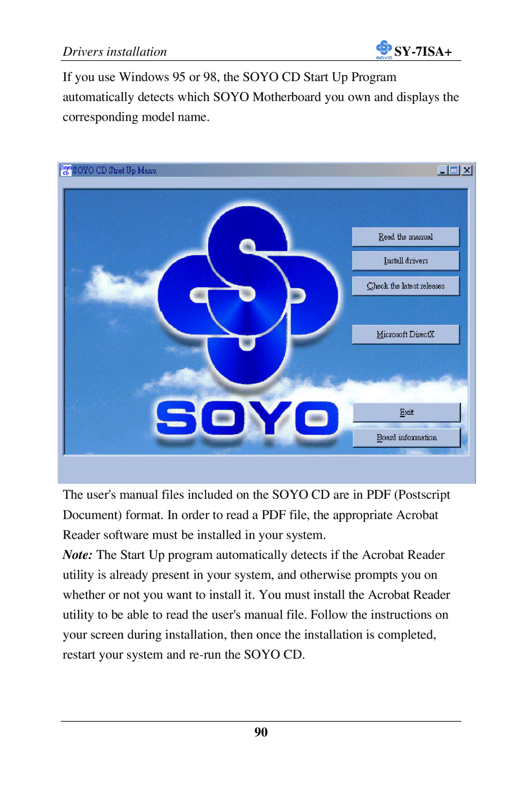 SOYO SY-7ISA+ Motherboard manual 