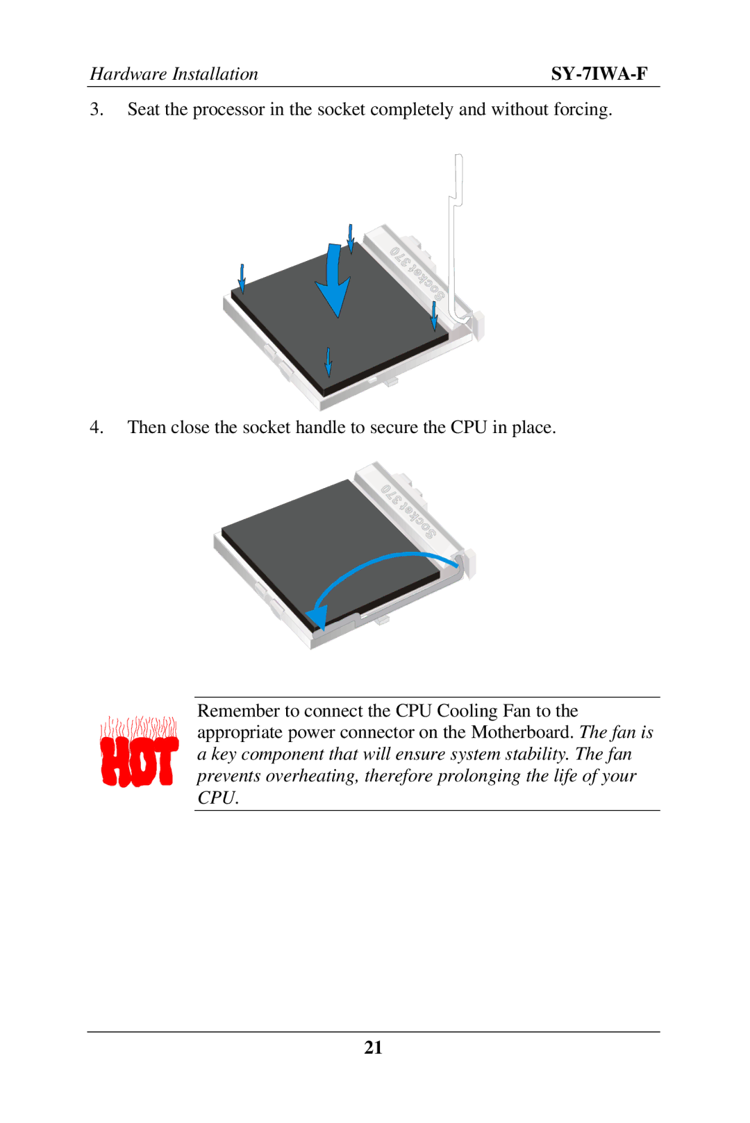 SOYO SY-7IWA-F user manual 