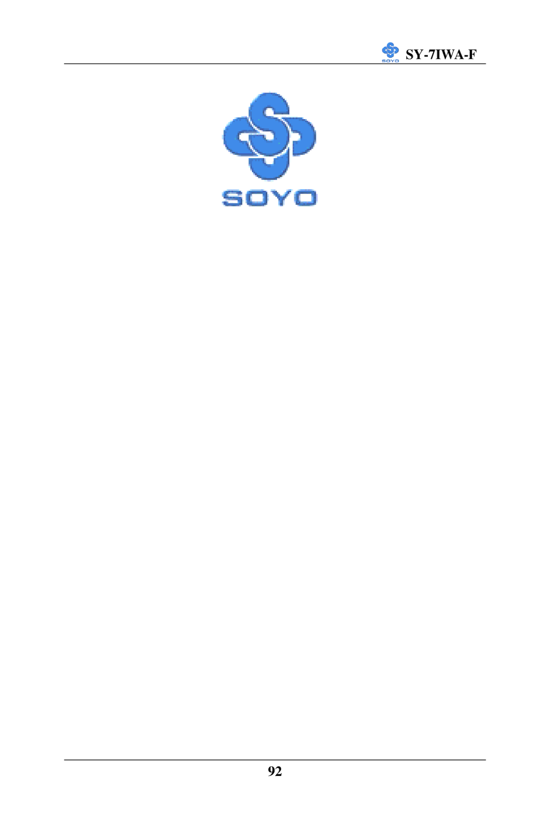 SOYO SY-7IWA-F user manual 