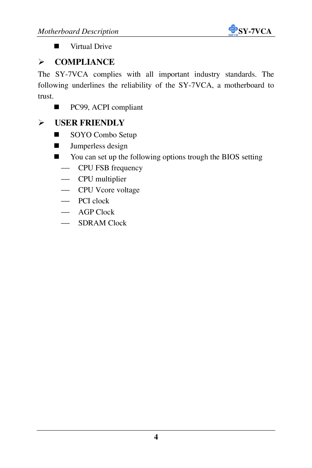 SOYO SY-7VCA user manual Compliance 