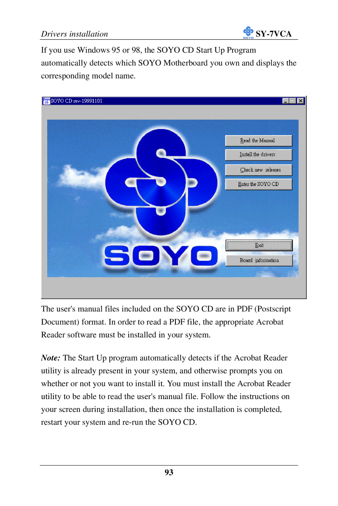 SOYO SY-7VCA user manual 