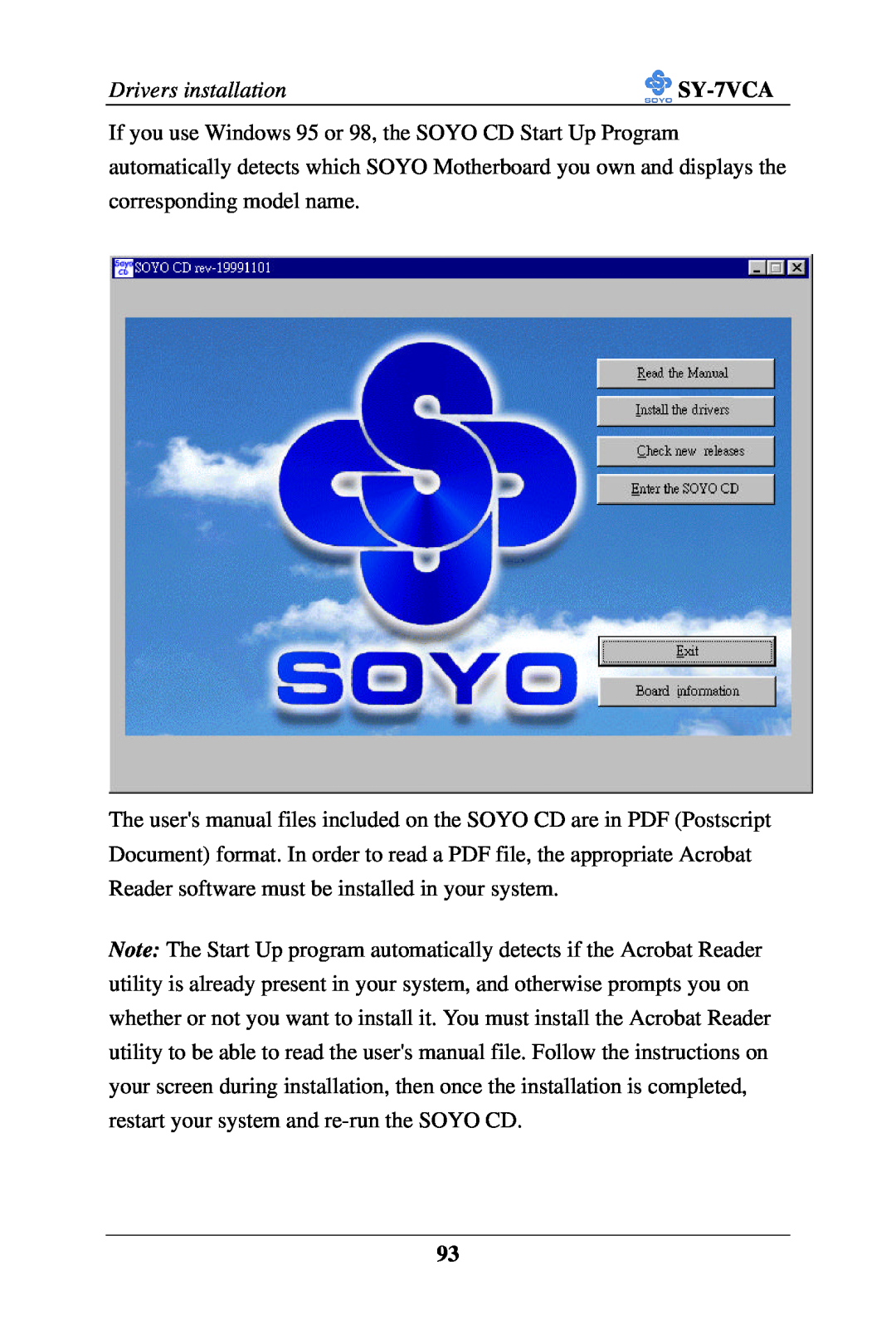 SOYO SY-7VCA user manual 
