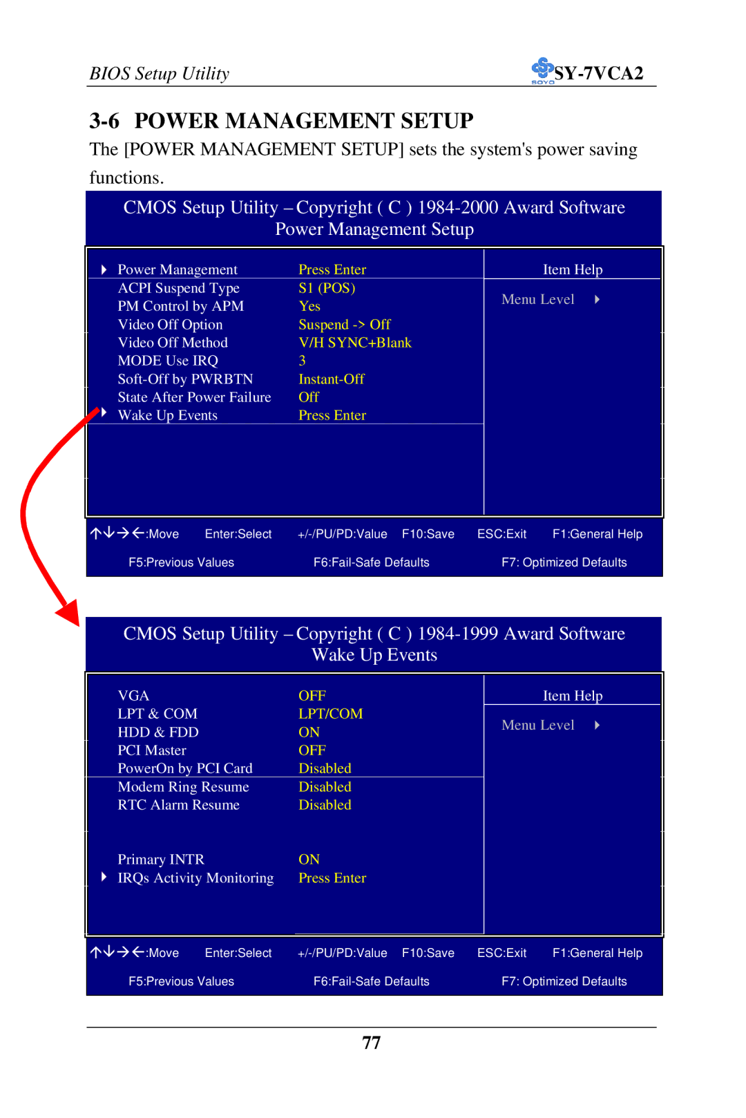 SOYO SY-7VCA2 user manual Power Management Setup, Hdd & Fdd 