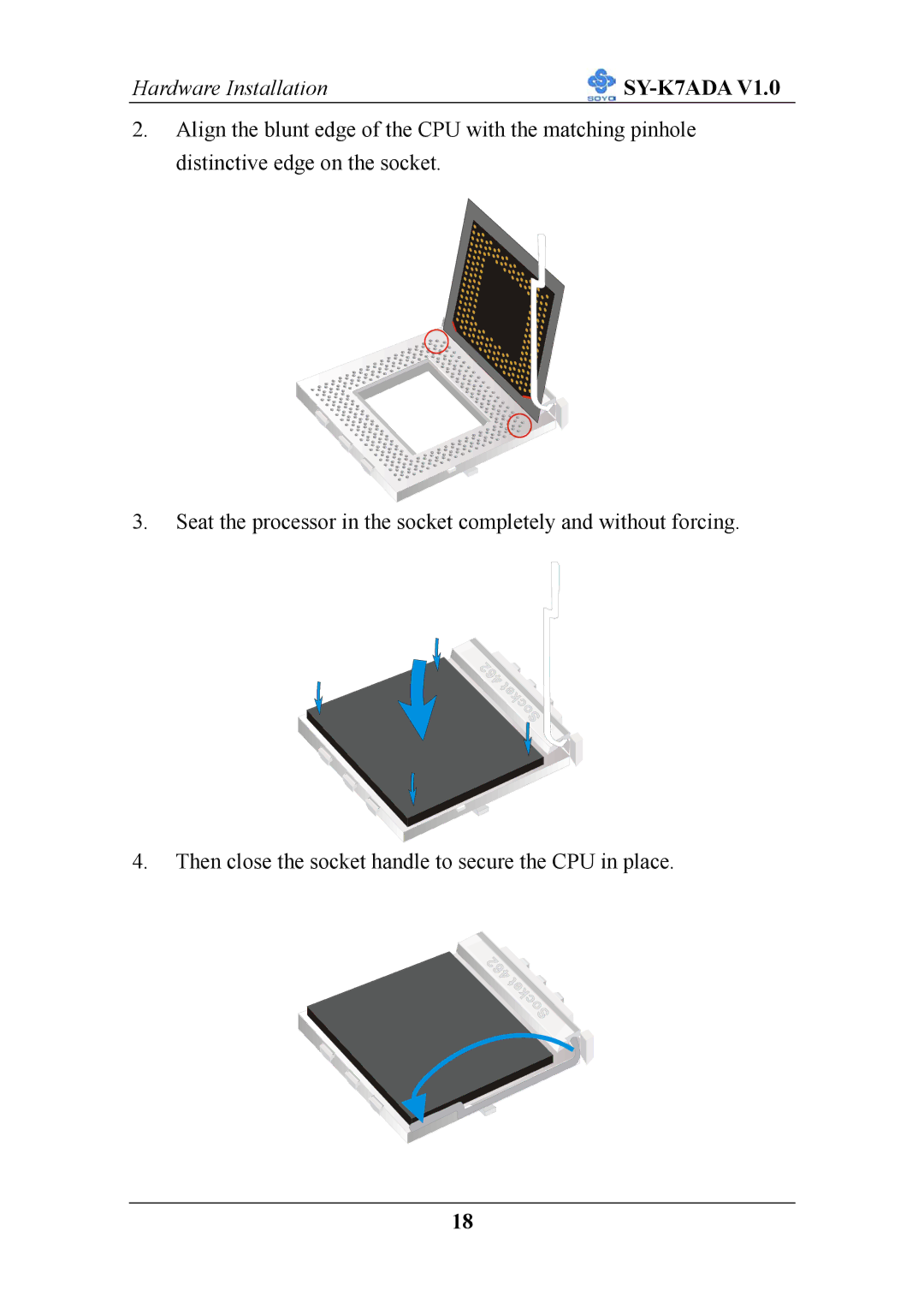 SOYO SY-K7ADA V1.0 user manual Hardware Installation 