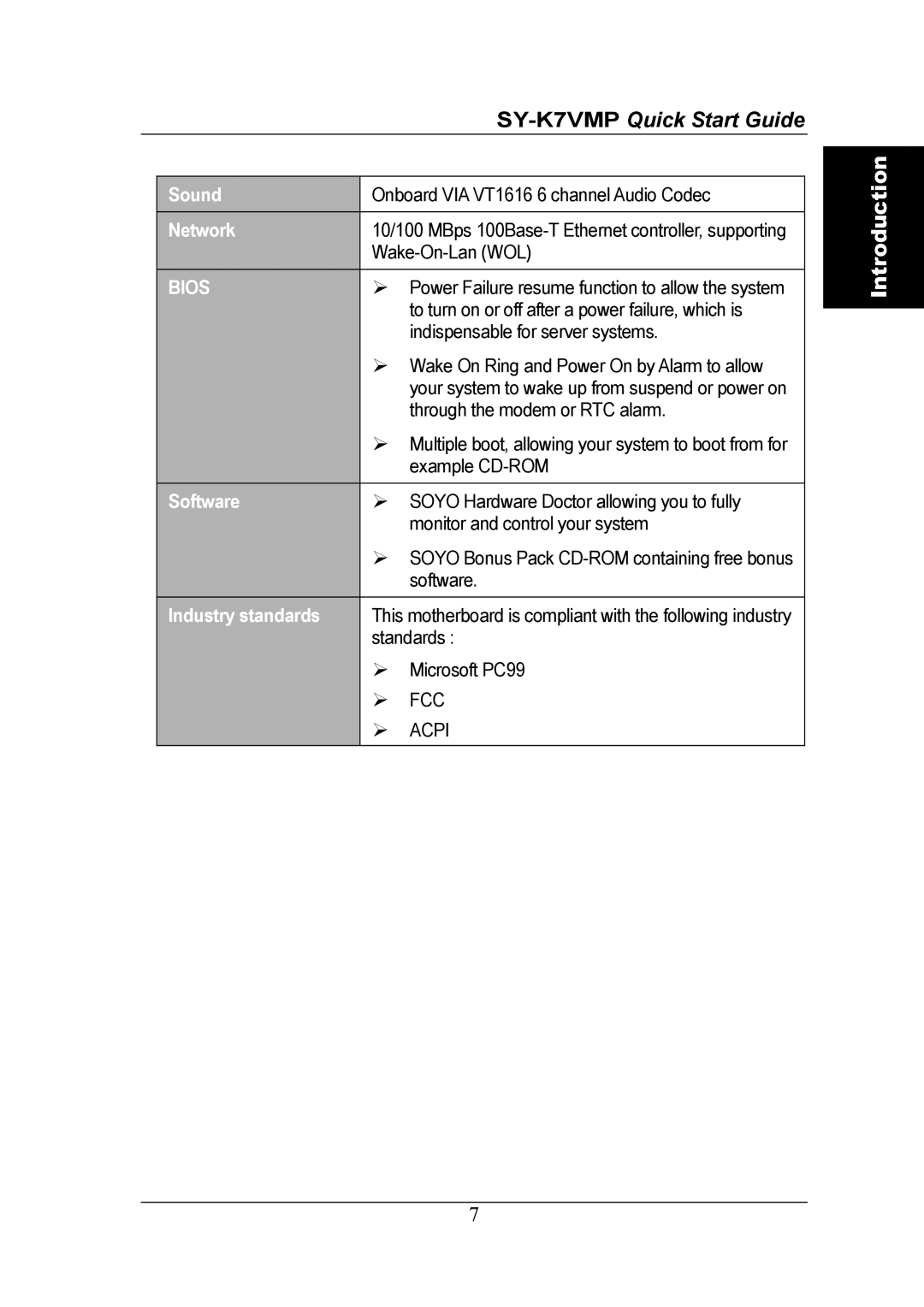 SOYO SY-K7VMP quick start Bios 