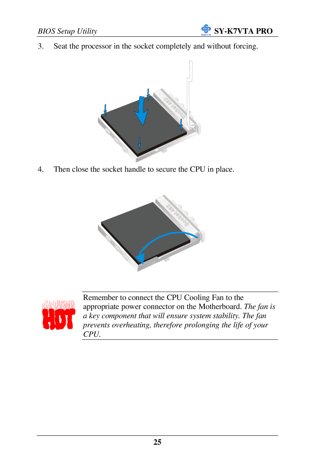 SOYO SY-K7VTA PRO user manual Bios Setup Utility 