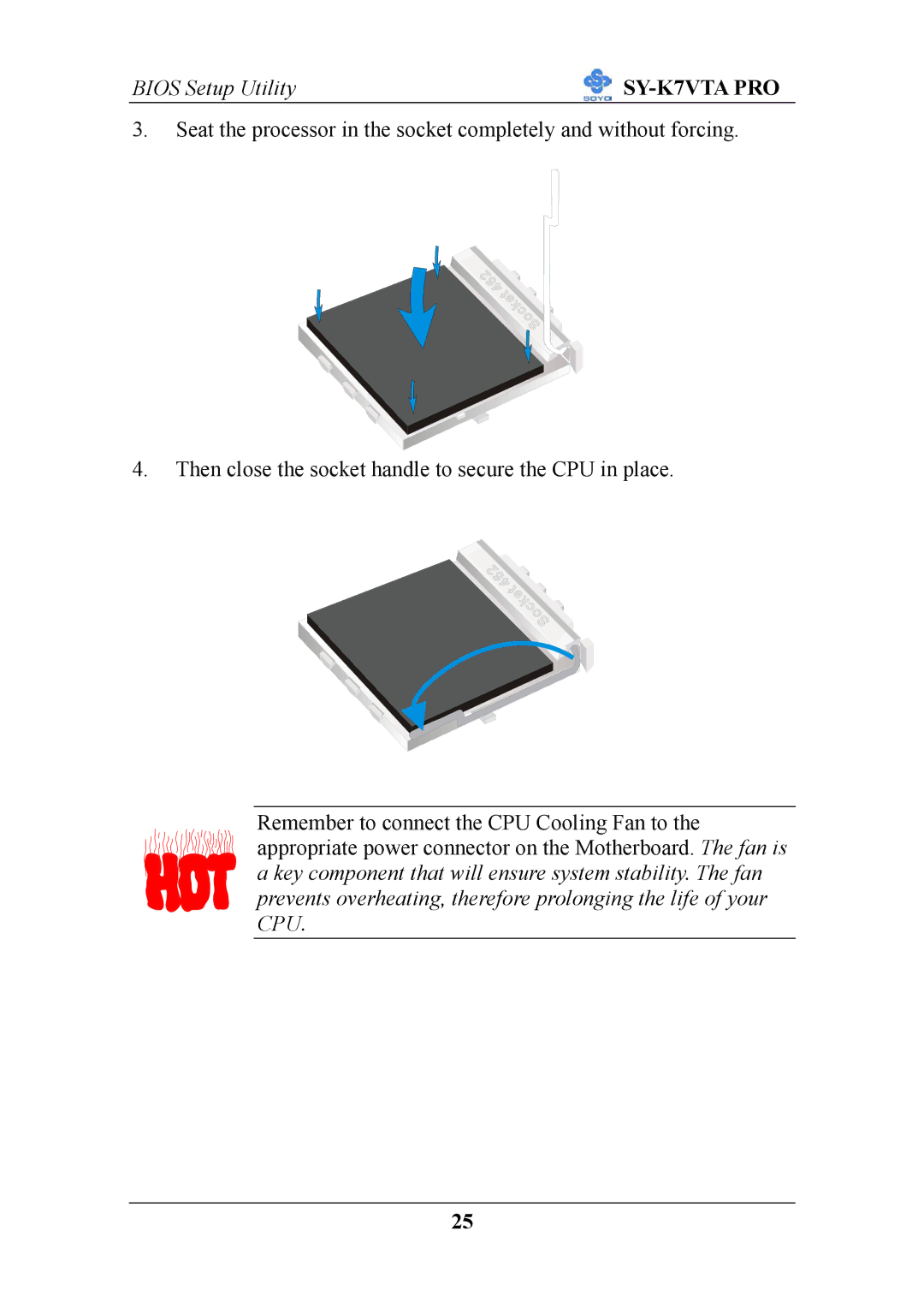 SOYO SY-K7VTA PRO user manual Bios Setup Utility 