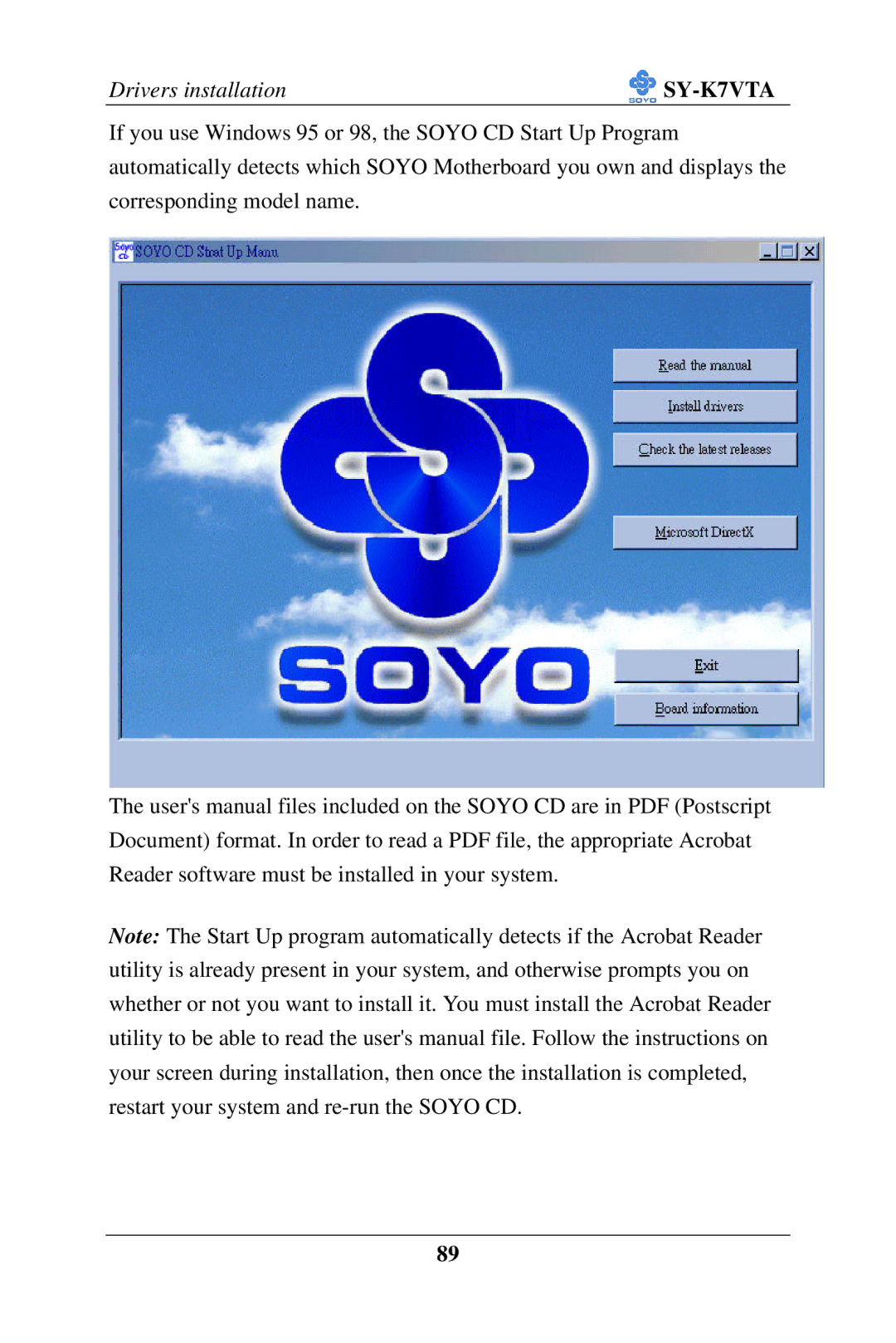 SOYO SY-K7VTA manual 